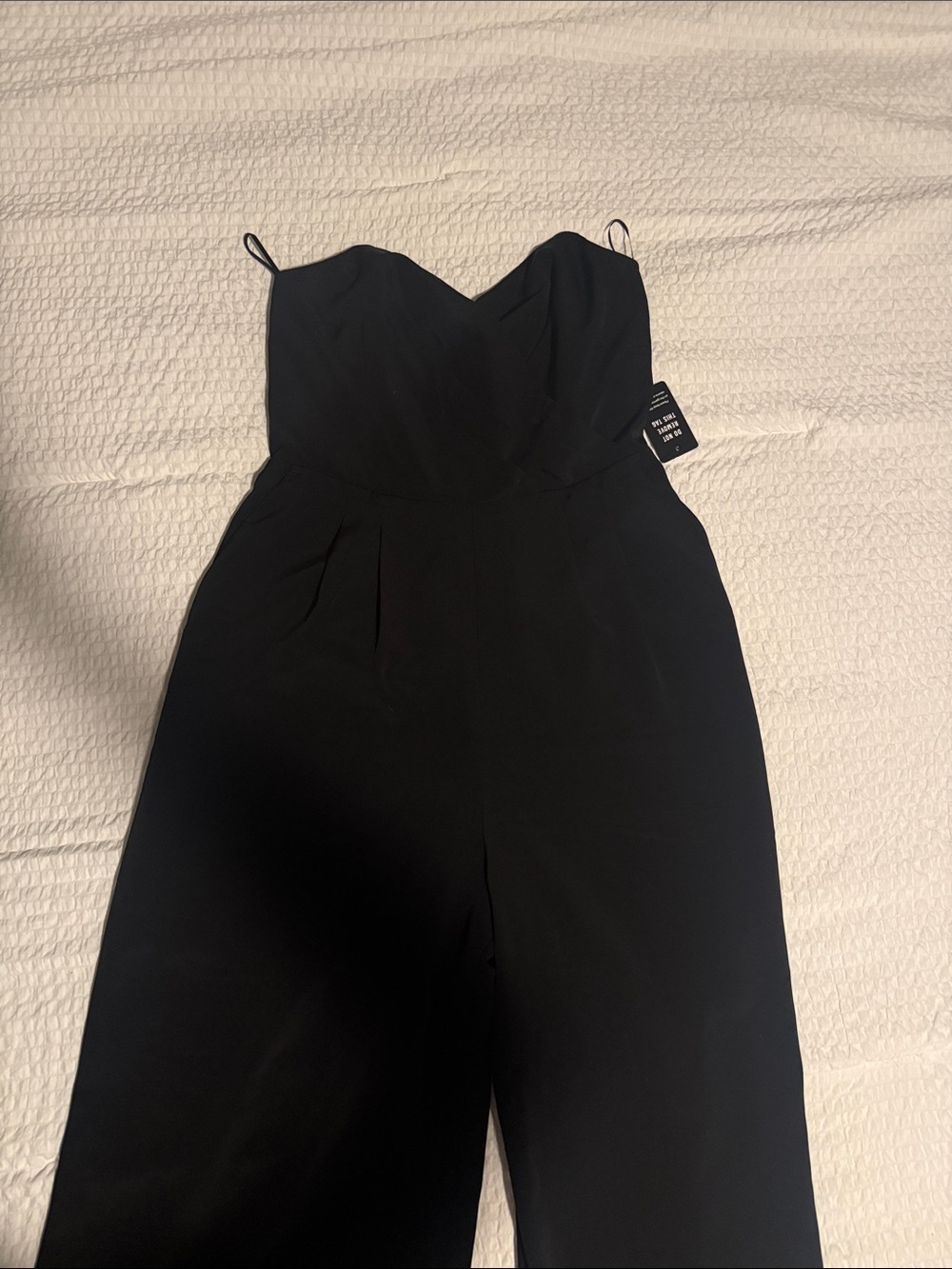 Express Black Strapless Sweetheart Jumpsuit